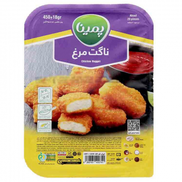 ناگت مرغ 70% پمینا کاله 450 گرمی